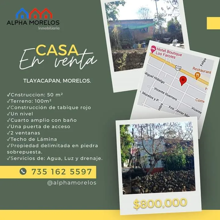 Casa en venta Tlayacapan