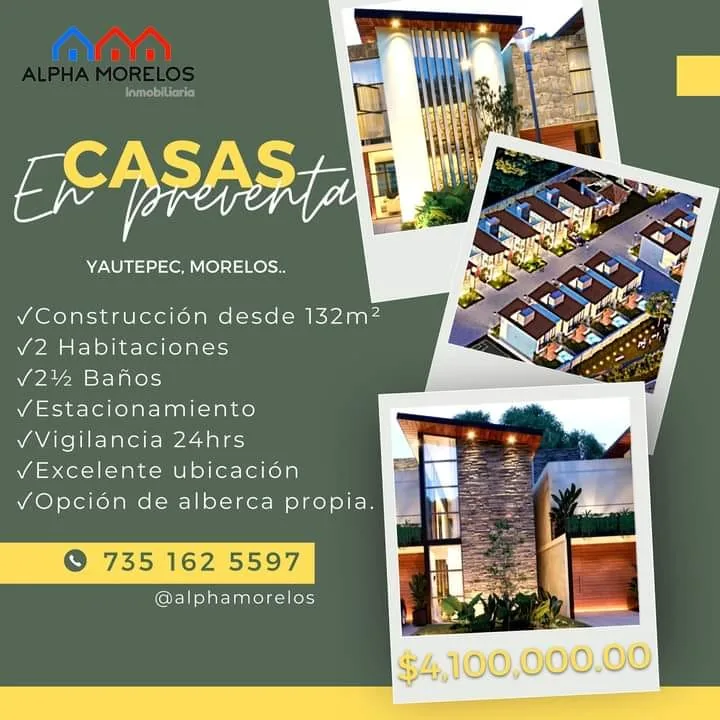 Casas en preventa Yautepec