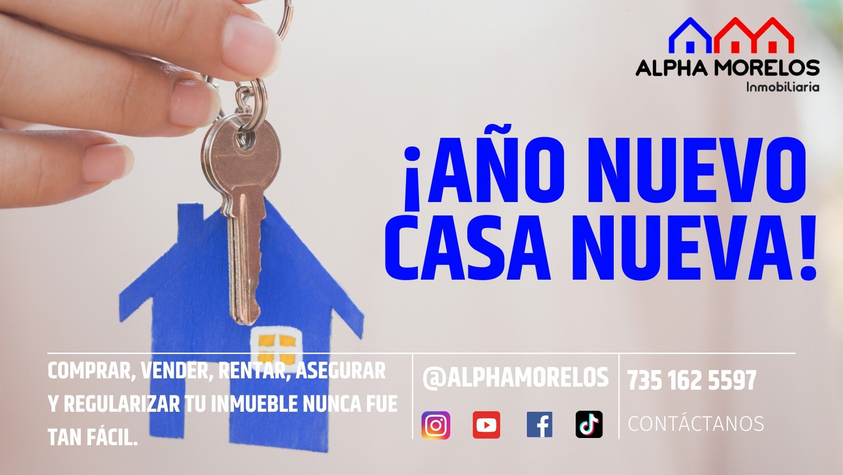 Llaves de casa y mensaje de ALPHA Morelos