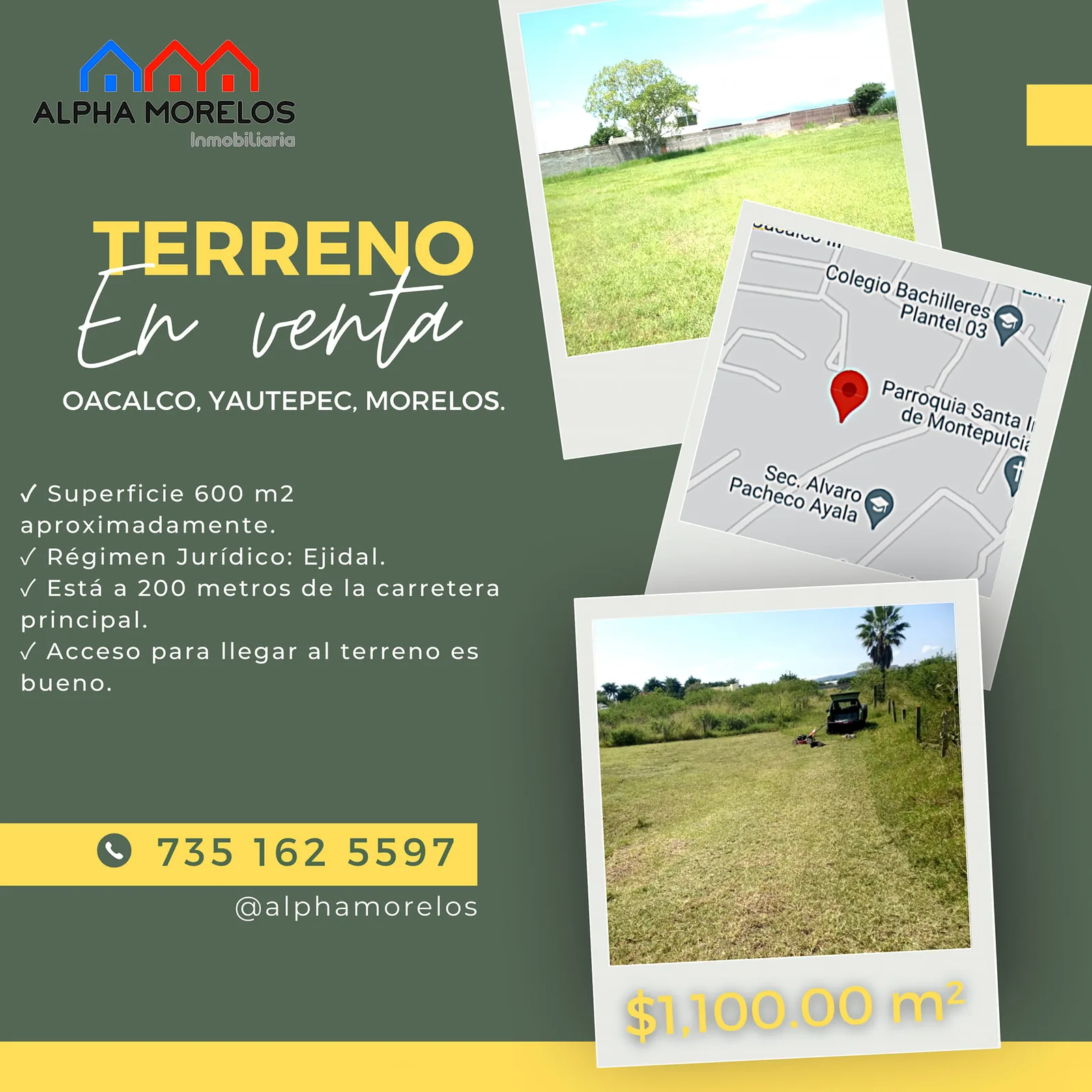 Terreno en venta Oacalco Yautepec